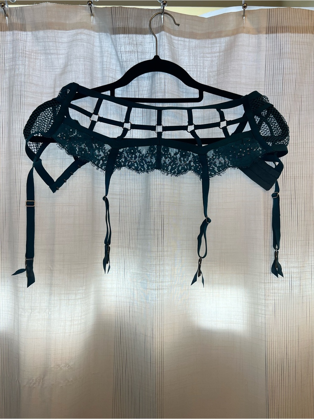 NEW Victoria’s Secret aquamarine garter with sparkle embellishments, so darling